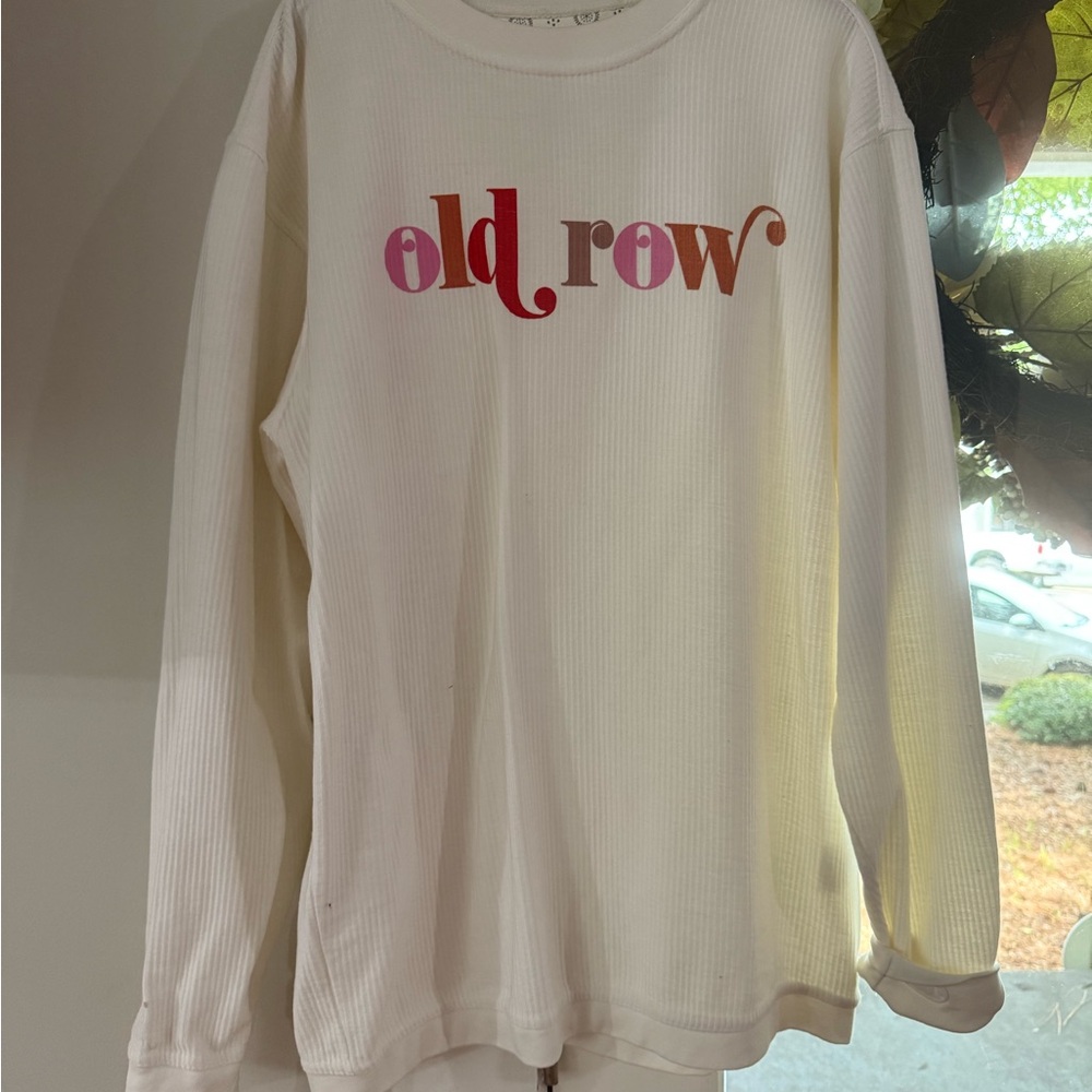 Old Row Women's Cream Long Sleeve Tee